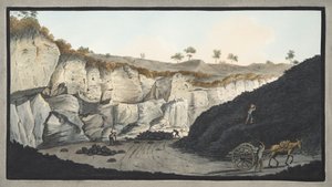 Excavations of a Thick Stratum of Lava which Ran into the Sea during the Eruption of Mount Vesuvius in 1631, plate 8 from 